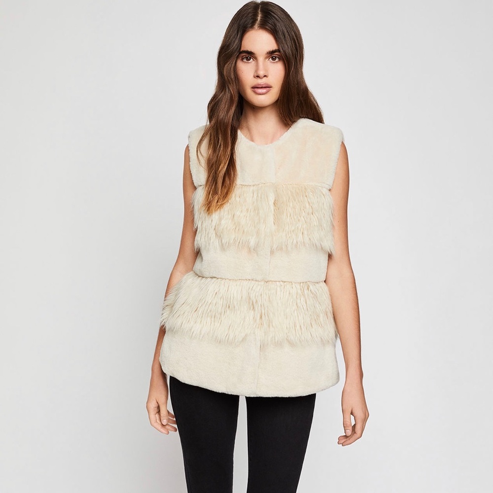 BCBGeneration Faix Mongolian Fur Vest